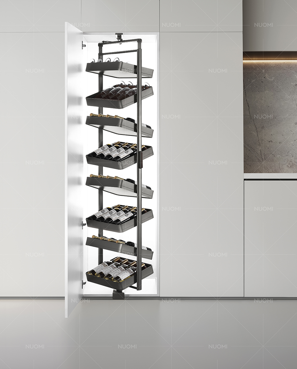 Torre giratoria para vinos 
